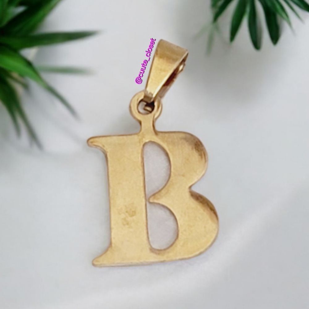 SS Gold Stainless steel letter "B" pendant pendant/charm Necklace/bracelet